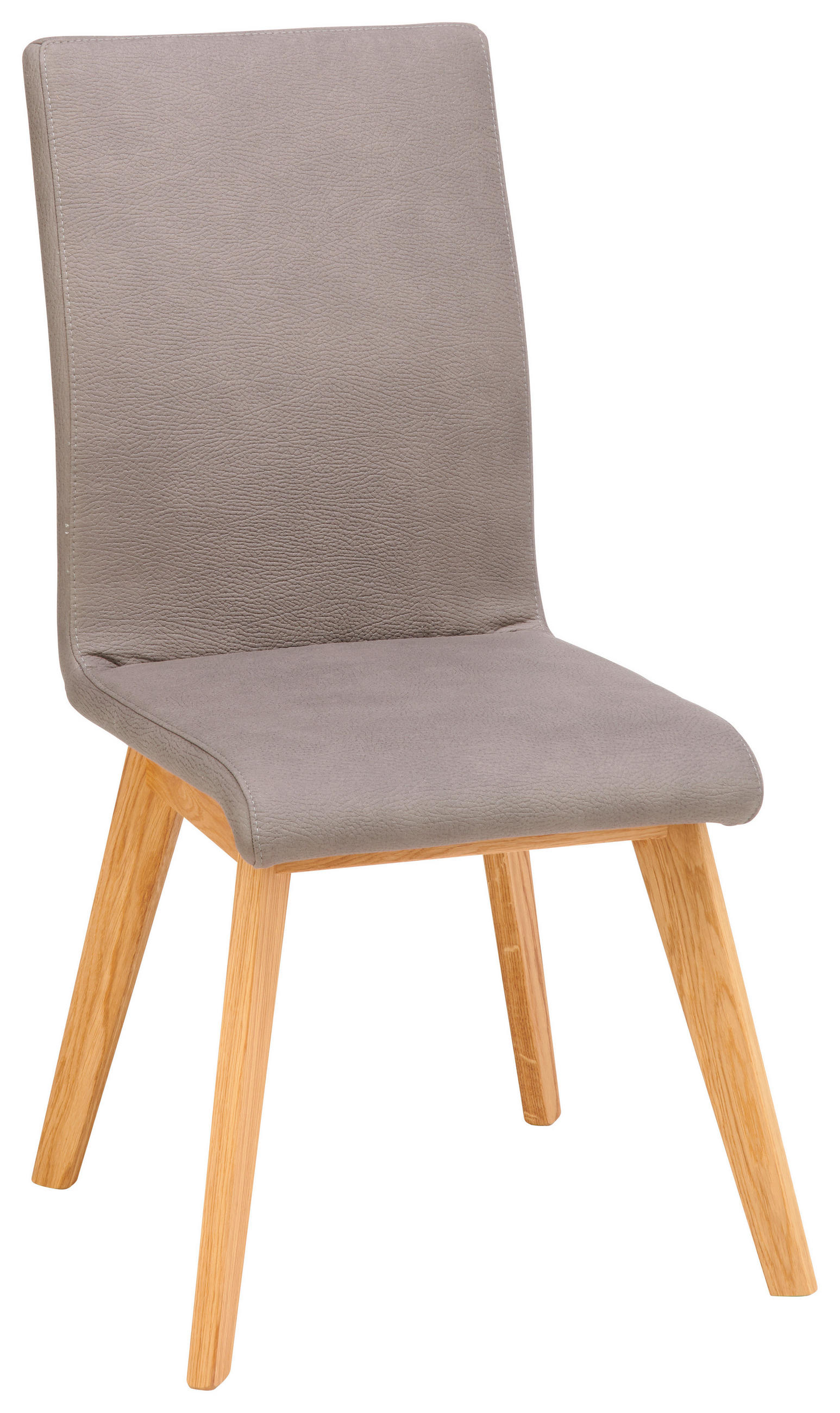 STUHL - Eichefarben/Beige, Design, Holz/Textil (45/102/56cm) - Novel