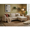 ECKSOFA Cord Creme  - Buchefarben/Creme, Modern, Holz/Textil (232/161cm) - Trendmanufaktur