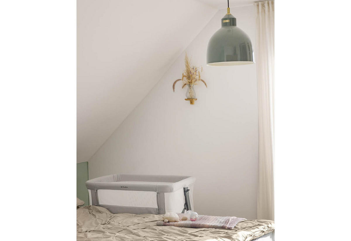 BEISTELLBETT Hedi 91/55/80 cm  - Anthrazit/Hellgrau, Basics, Textil/Metall (91/55/80cm) - Pinolino