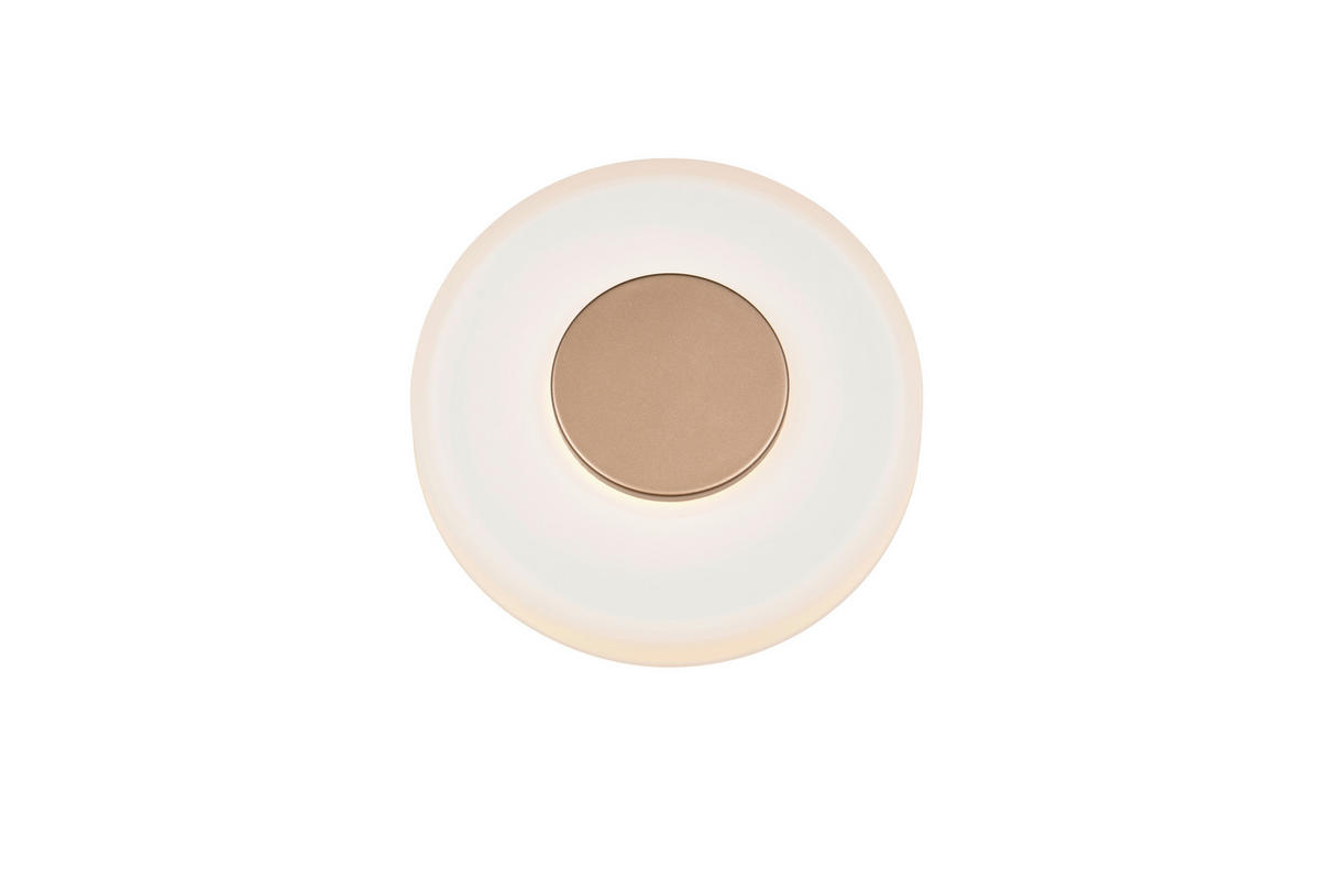 LED-WANDLEUCHTE CELESTE 22/4 cm   - Braun/Weiß, Design, Glas/Metall (22/4cm) - Trio Leuchten