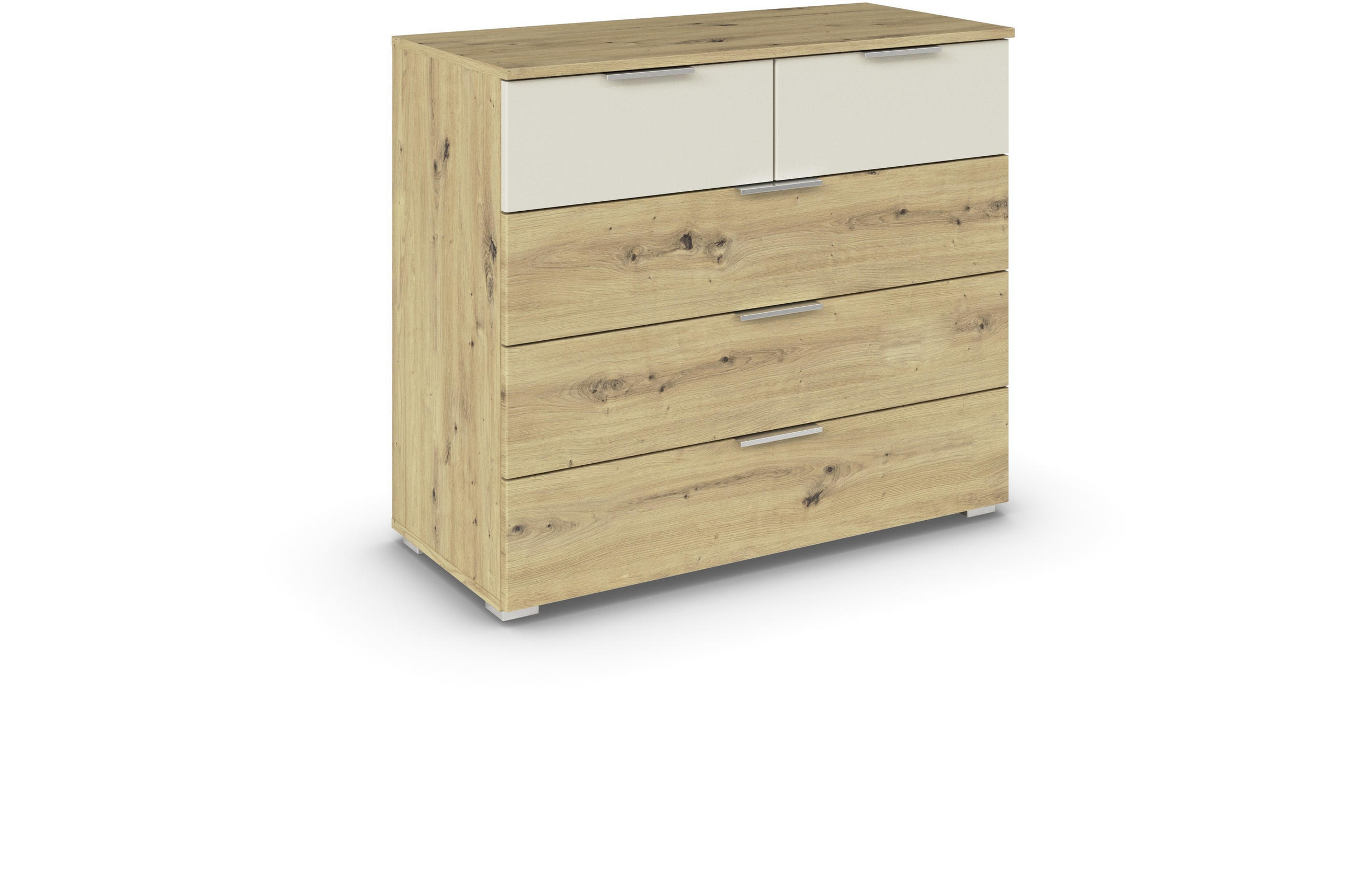 KOMMODE 93/81/42 cm  in Champagner, Eiche Artisan  - Champagner/Silberfarben, Modern, Holzwerkstoff/Metall (93/81/42cm) - Boxxx