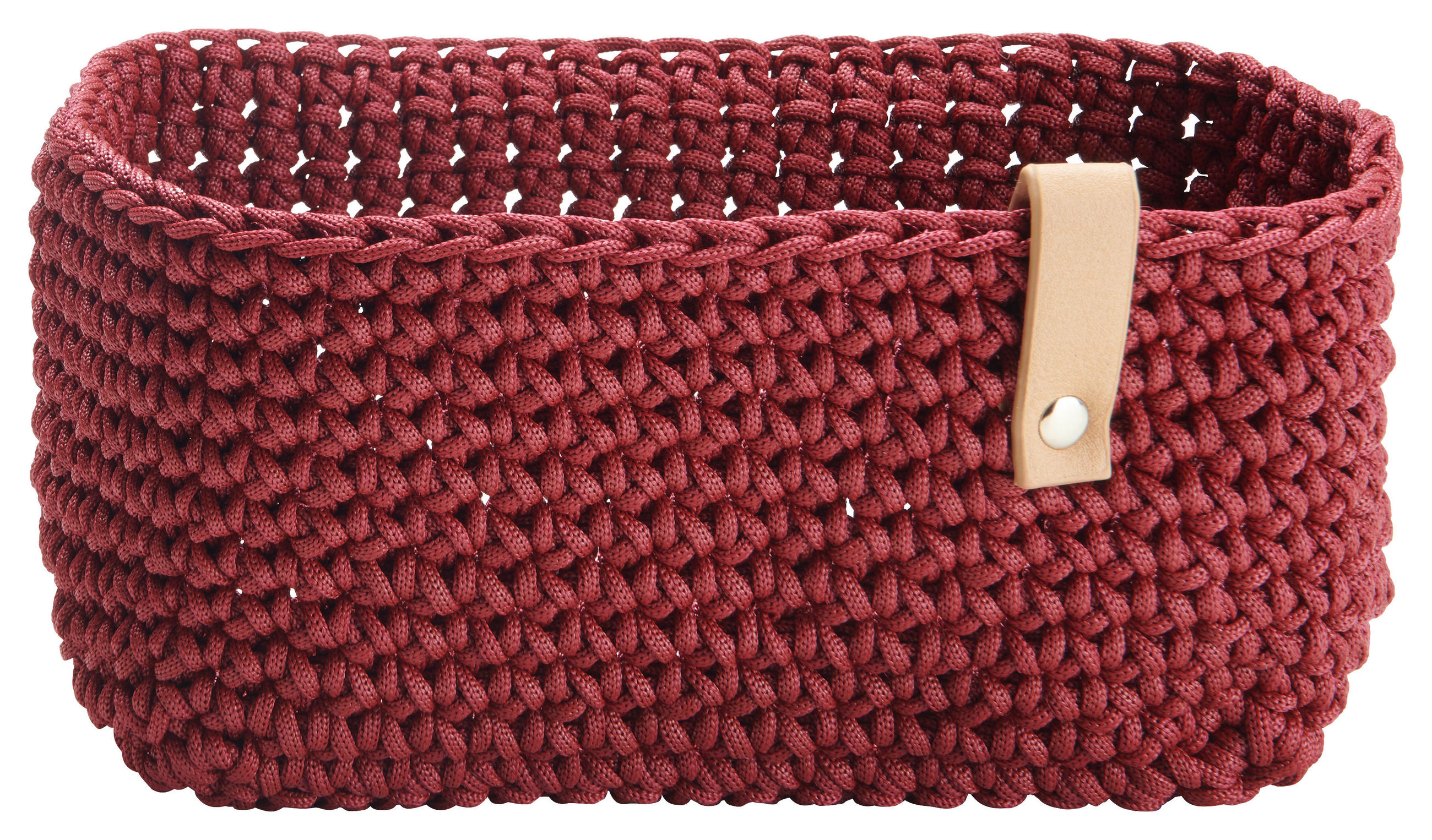 COȘ DECORATIV - roșu burgund, Basics, plastic (22/10/15cm)