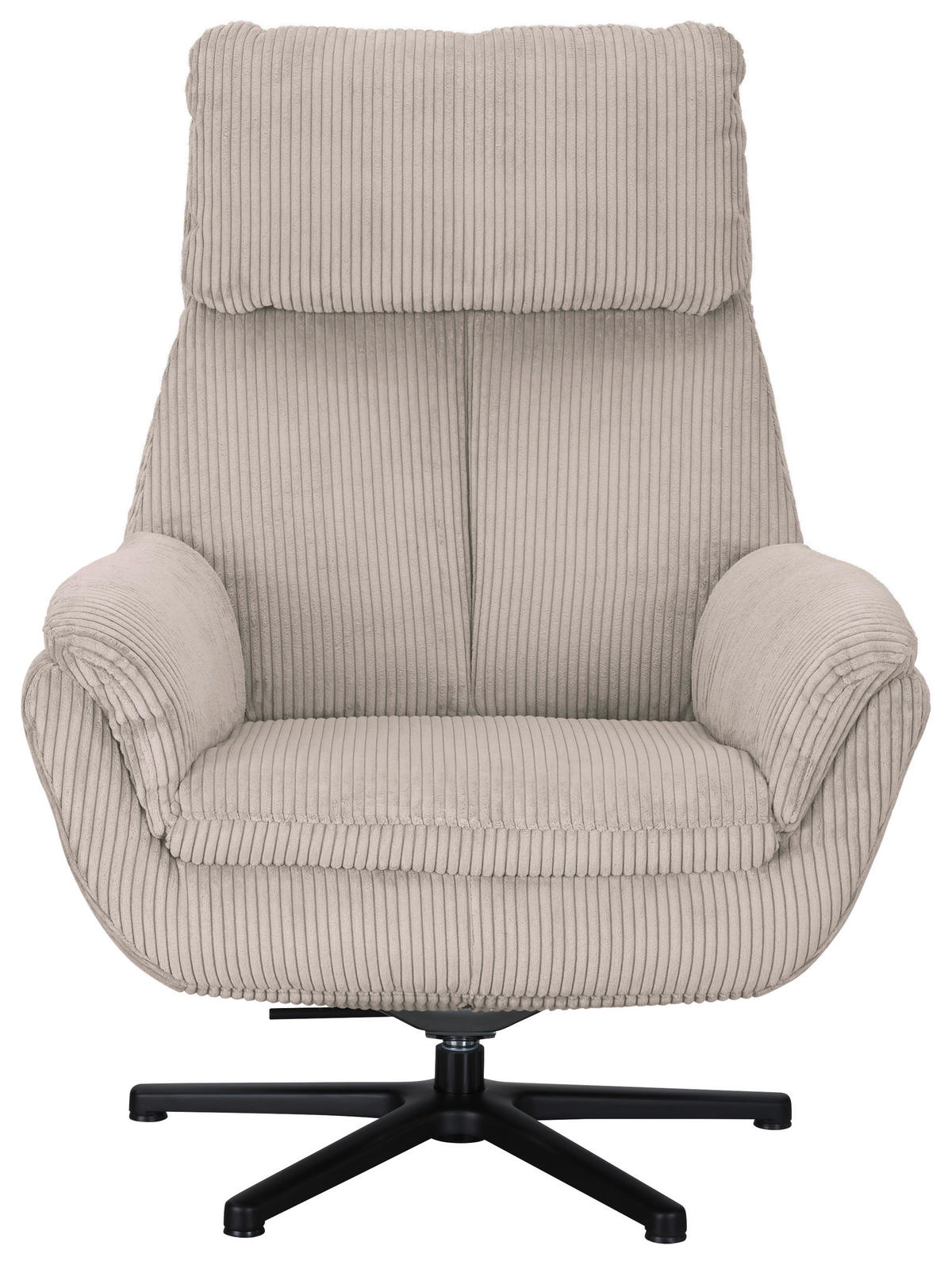 RELAXSESSEL in Textil Hellbraun  - Hellbraun/Schwarz, Design, Textil/Metall (79/108/89cm) - Beldomo Style
