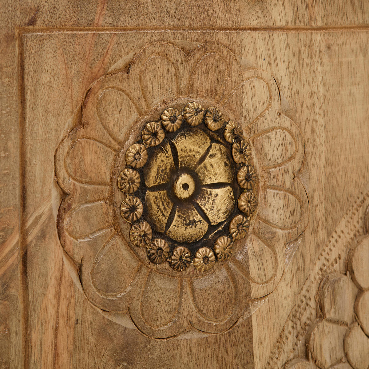 SIDEBOARD  in 178/89/40 cm  - Messingfarben/Naturfarben, LIFESTYLE, Holz/Metall (178/89/40cm) - Landscape