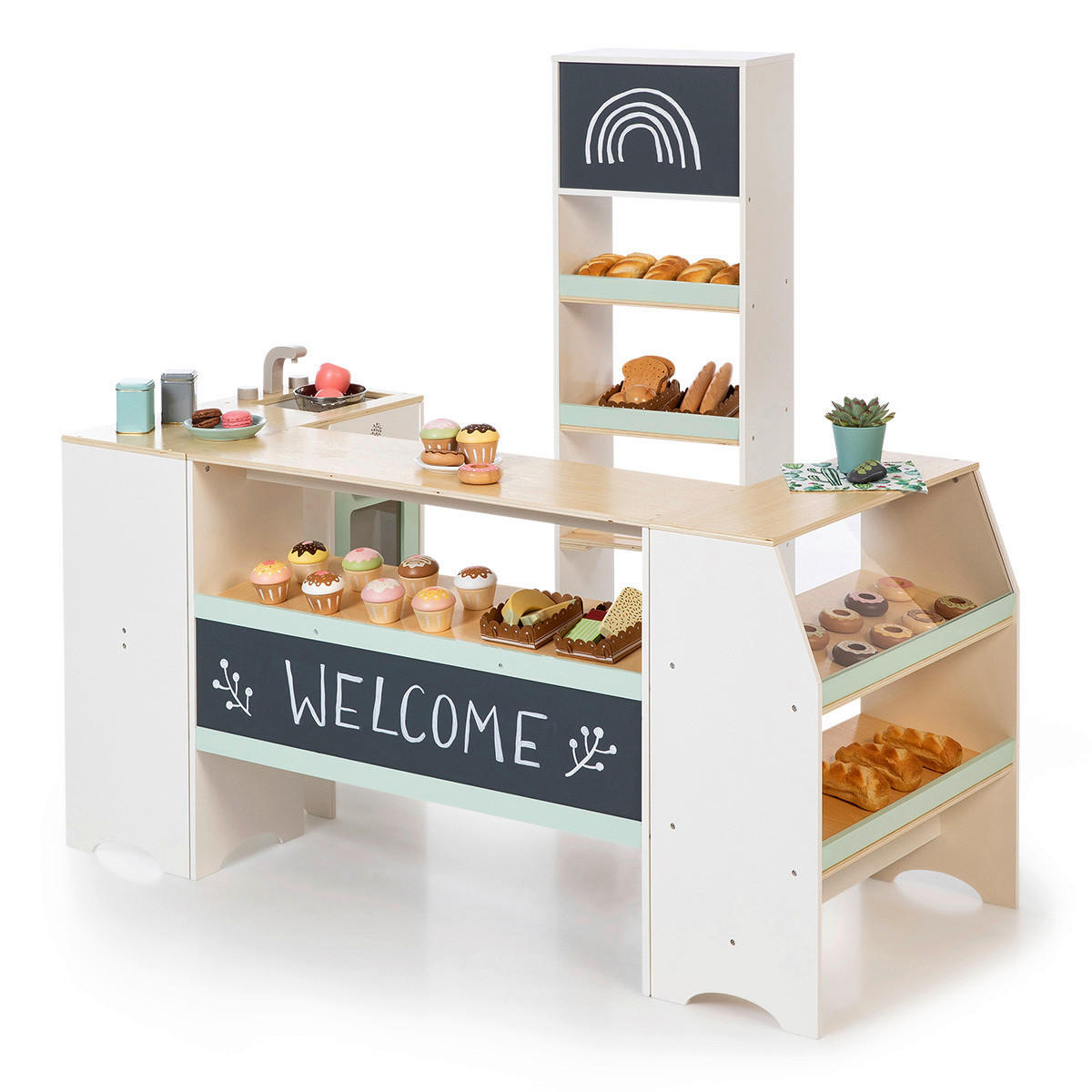 KAUFLADEN AVENA  - Naturfarben/Weiß, Basics, Holz/Holzwerkstoff (70/22/55cm) - MUSTERKIND