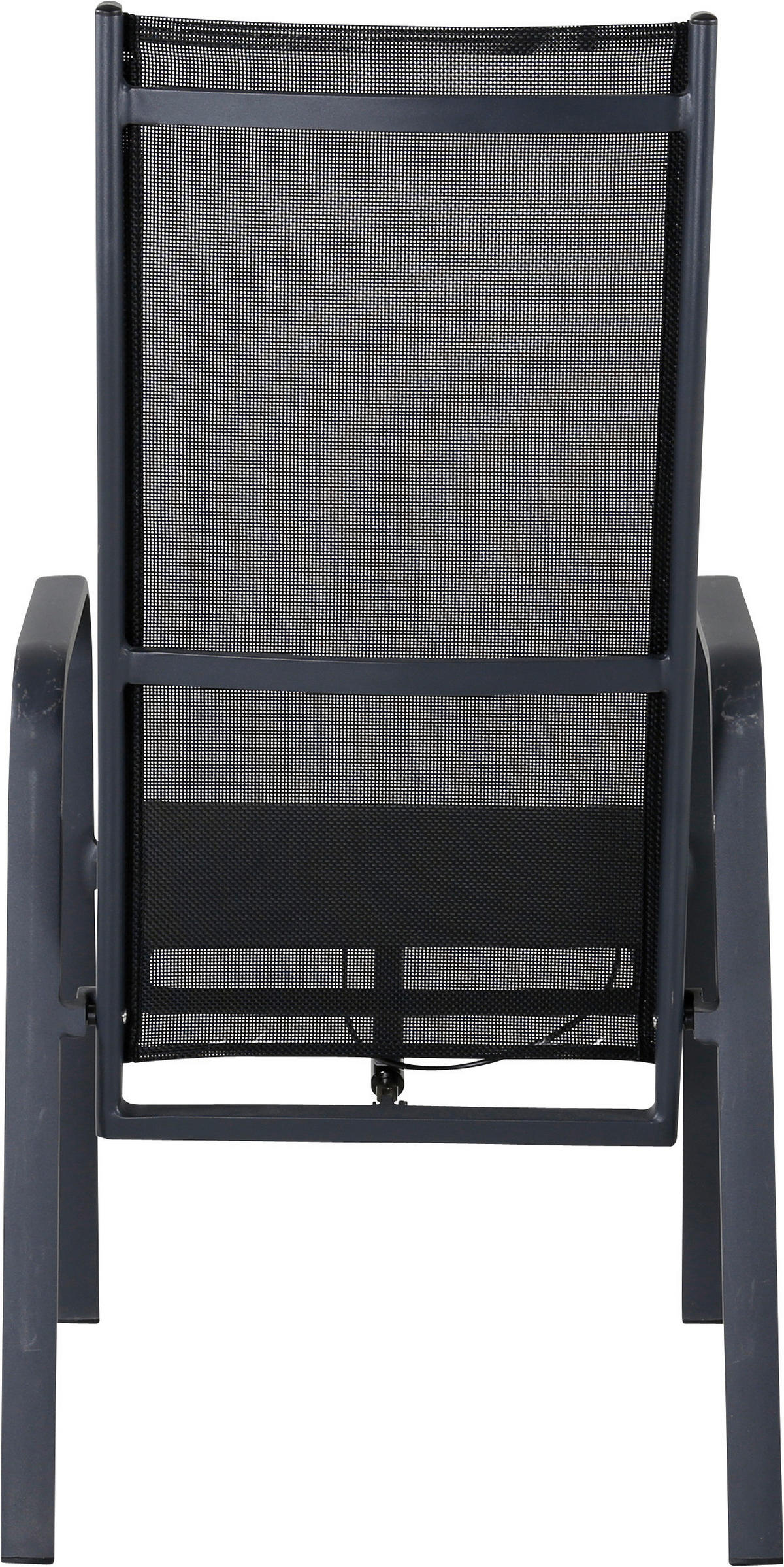 GARTENSESSEL-SET Aluminium Schwarz  - Schwarz, KONVENTIONELL, Metall (56.5/110/65cm) - Gardenson