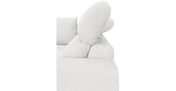ECKSOFA Weiß Chenille Zierkissen, Bettkasten, Schlaffunktion, Rücken echt, Kopfteilverstellung, Liegefläche im Originalstoff  - Schwarz/Weiß, KONVENTIONELL, Textil/Metall (185/266cm) - Carryhome