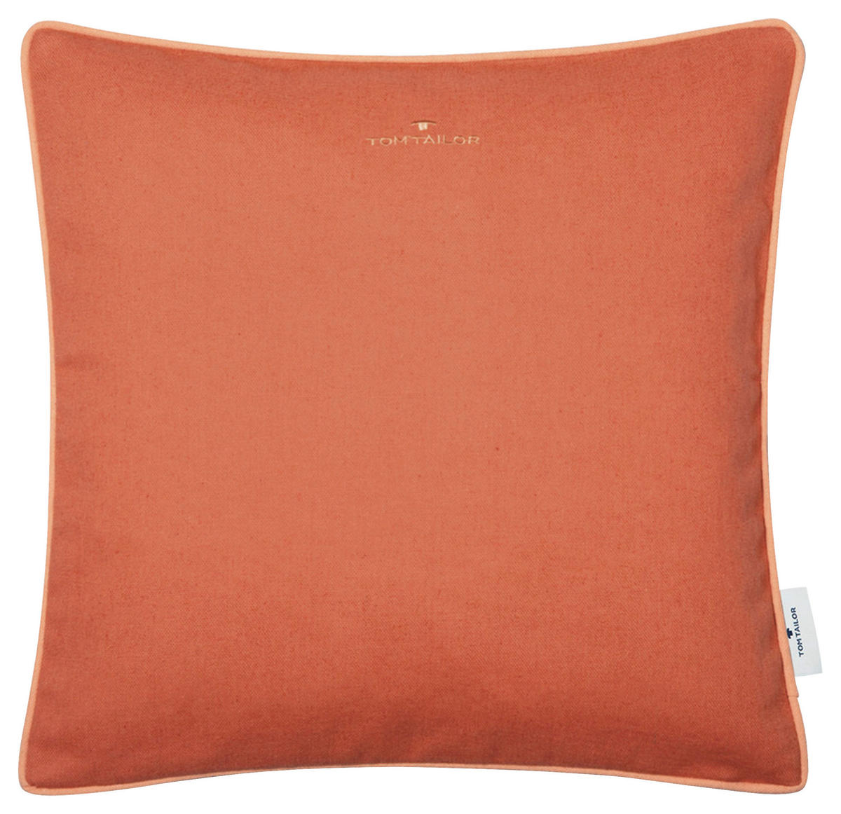 KUDDFODRAL Dove Signature 40/40 cm  - orange/terrakotta, Klassisk, textil (40/40cm) - Tom Tailor