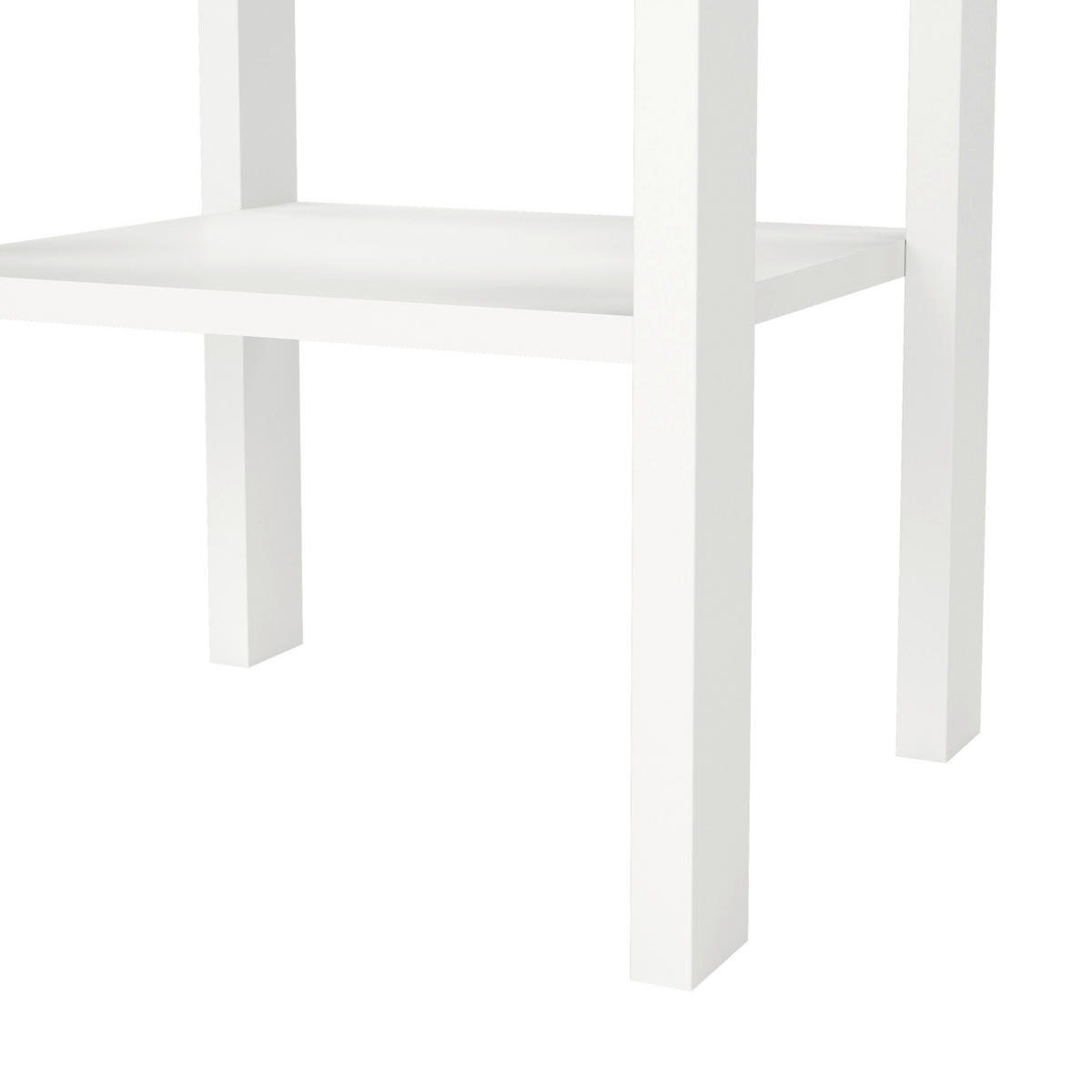 NOČNÍ STOLEK, bílá, 40/70,1/34,2 cm - bílá/barvy stříbra, Moderní, kov/kompozitní dřevo (40/70,1/34,2cm) - MID.YOU