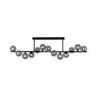 LED-DECKENLEUCHTE 118/23/34 cm   - Schwarz, Design, Glas/Kunststoff (118/23/34cm) - Schöner Wohnen