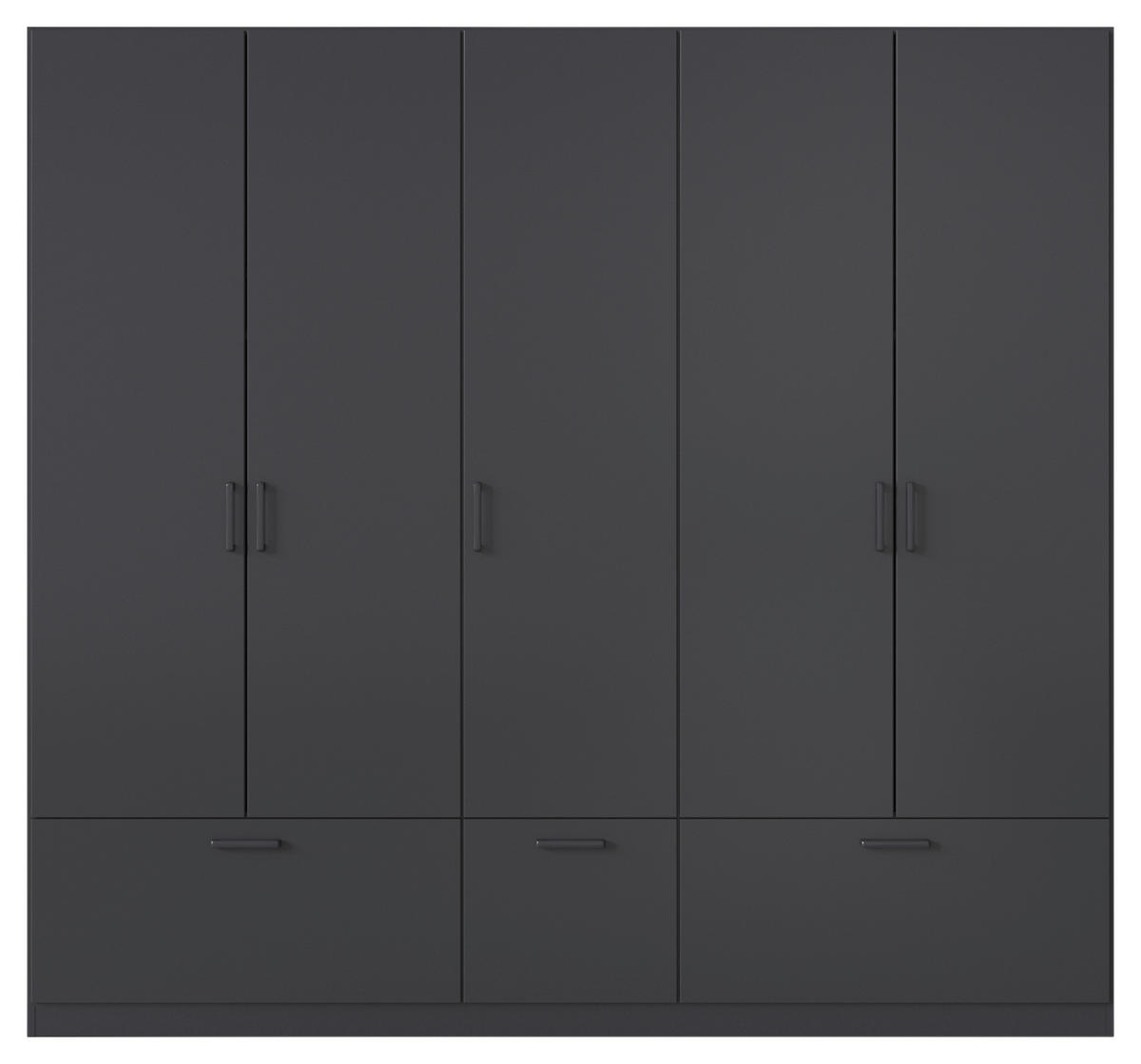 KLEIDERSCHRANK in Grau  - Grau, Basics, Holzwerkstoff/Metall (226/210/54cm) - Boxxx