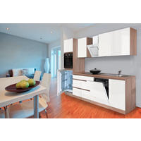 KÜCHENBLOCK 280 cm   in Eichefarben  - Eichefarben/Weiß, MODERN, Holzwerkstoff (280cm) - Respekta