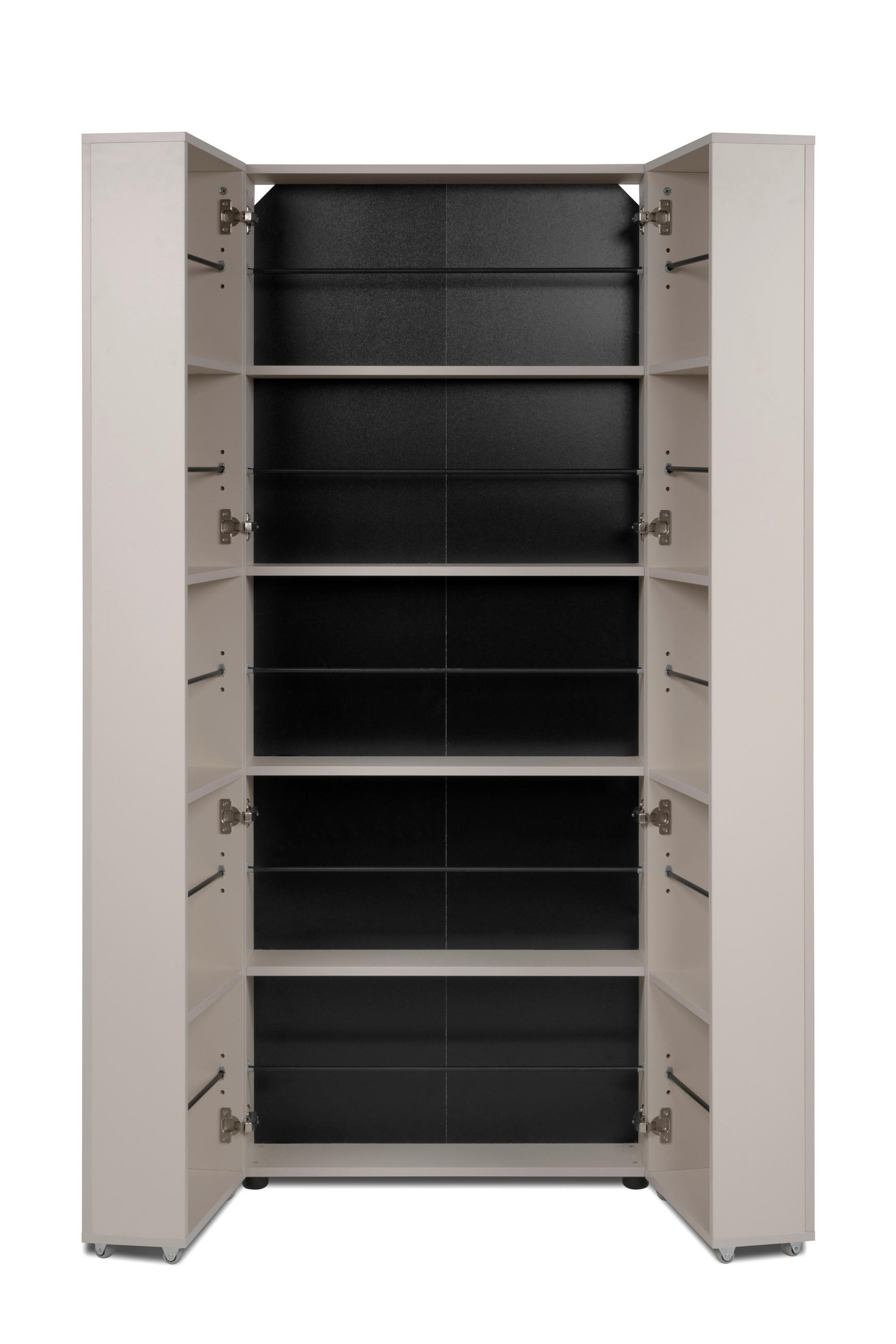 ORMAR ZA OBUĆU   drvni materijal     - crna, Moderno, drvni materijal/plastika (74/181,5/34cm)