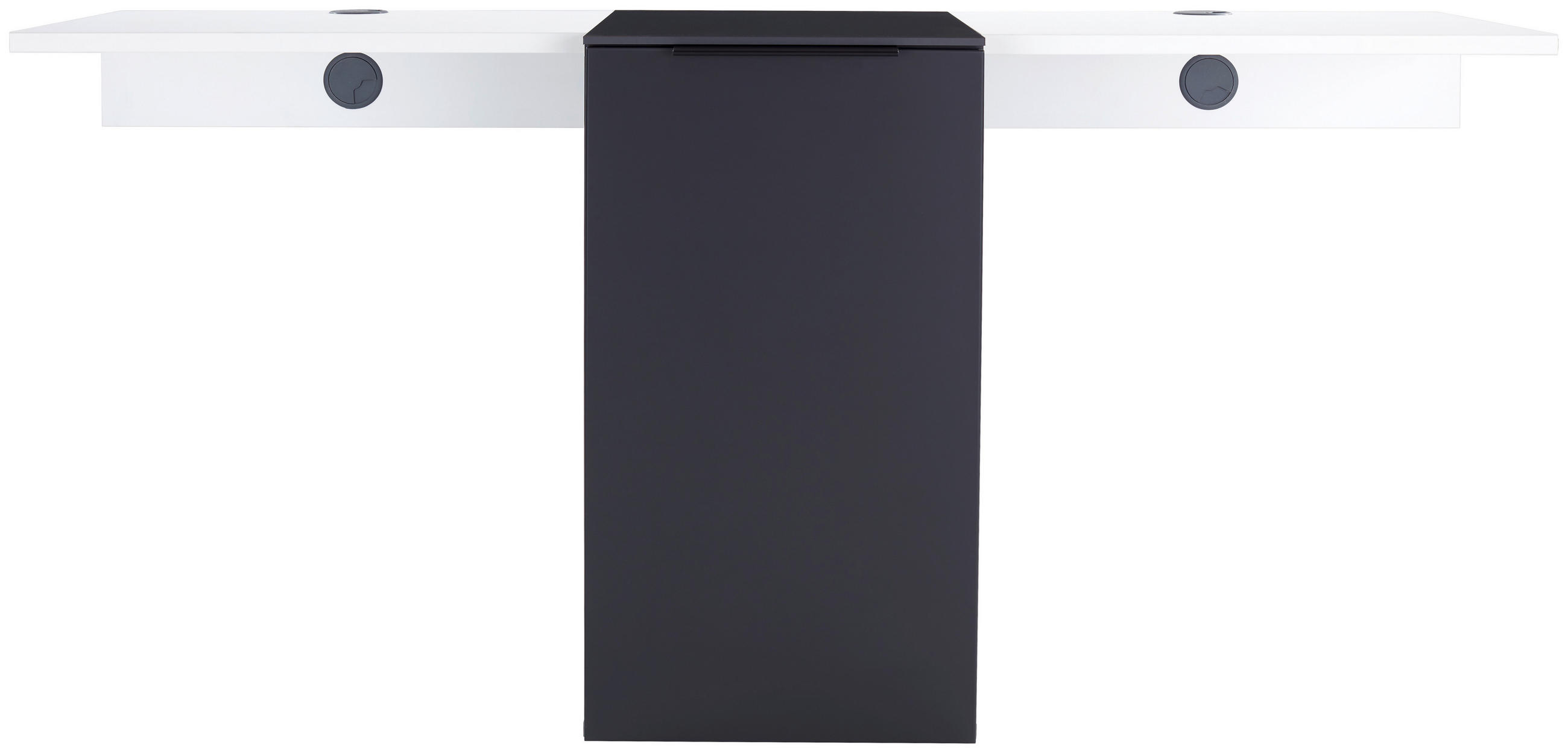 TV-BORD i grafitfärgad, vit  - vit/grafitfärgad, Modern, trämaterial (160/76/51cm)