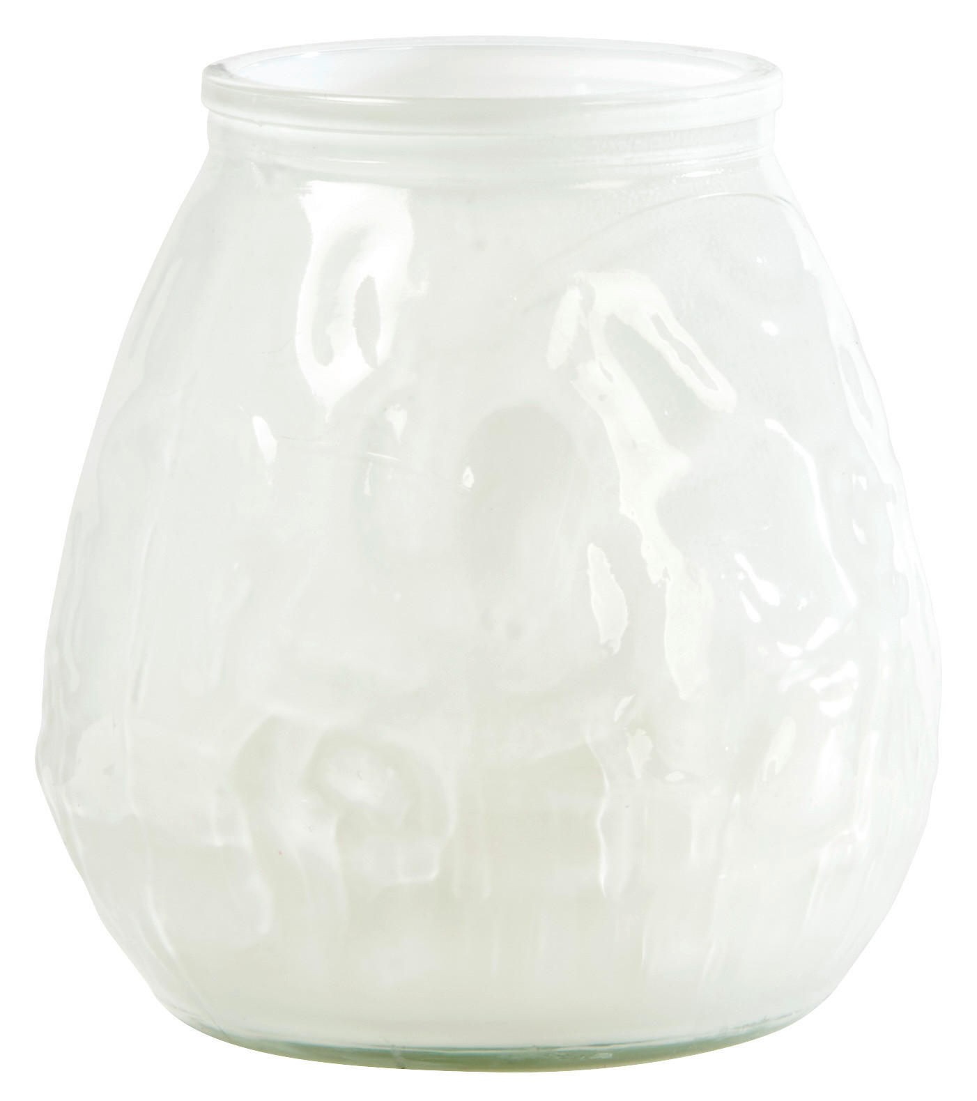 KERZE IM GLAS - Weiss/Gelb, Trend, Glas/Naturmaterialien (9,5/9,5/10cm)