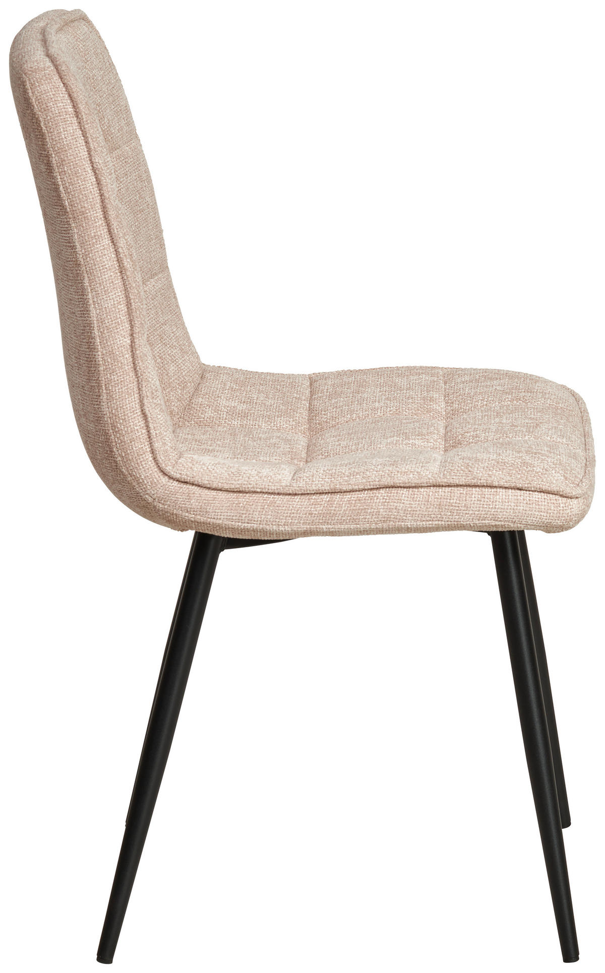 STUHL Leinenoptik Beige Pappel Sperrholz  - Beige/Schwarz, KONVENTIONELL, Holz/Textil (45/89/58cm) - MID.YOU