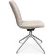 STUHL  in Aluminium Bouclé Metall, Textil  - Greige/Alufarben, Design, Textil/Metall (46/81,5-84,5/55cm) - Johann Jakob