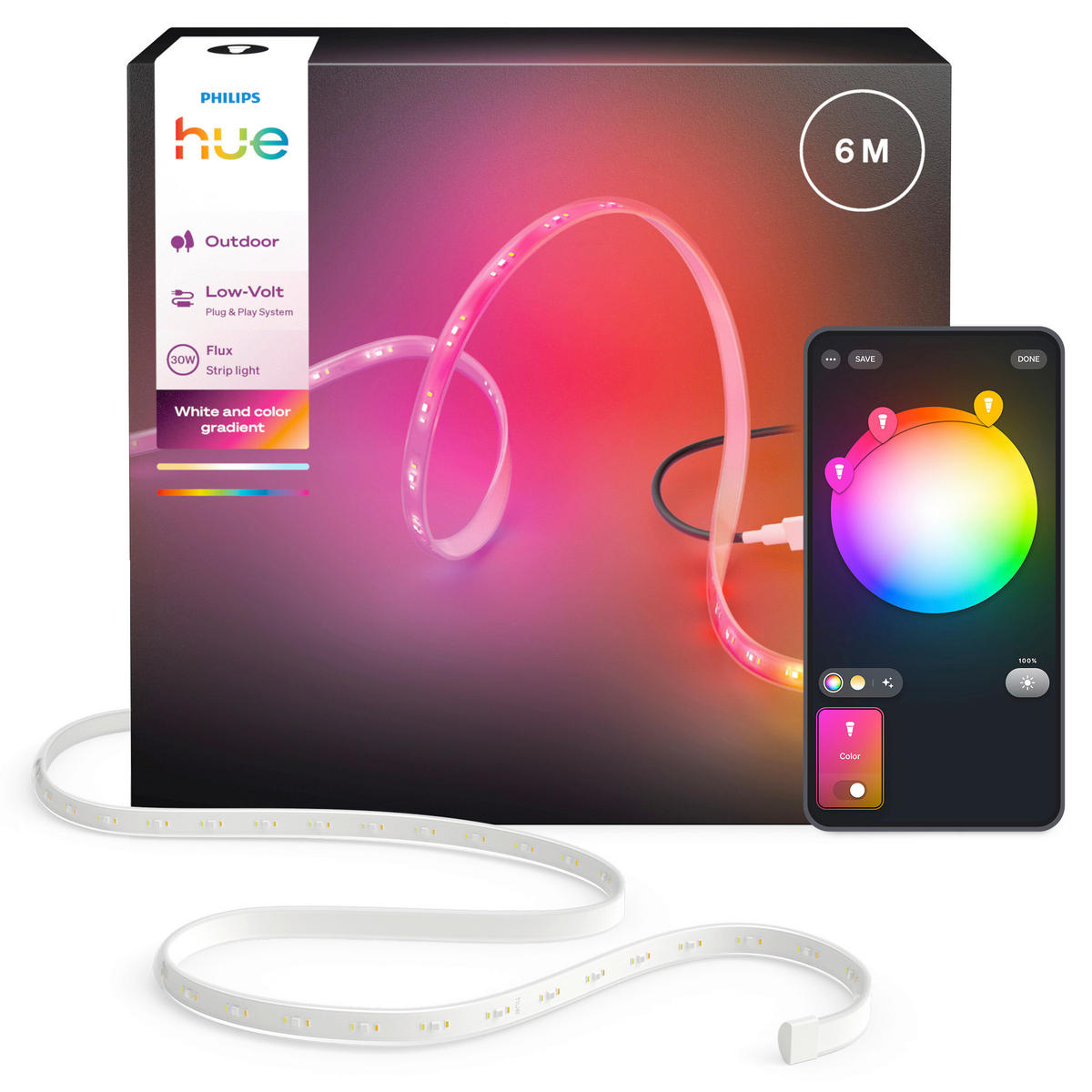 LED-STRIP 1.5/0.6/600 cm  - Weiß, Basics, Kunststoff (1.5/0.6/600cm) - Philips HUE