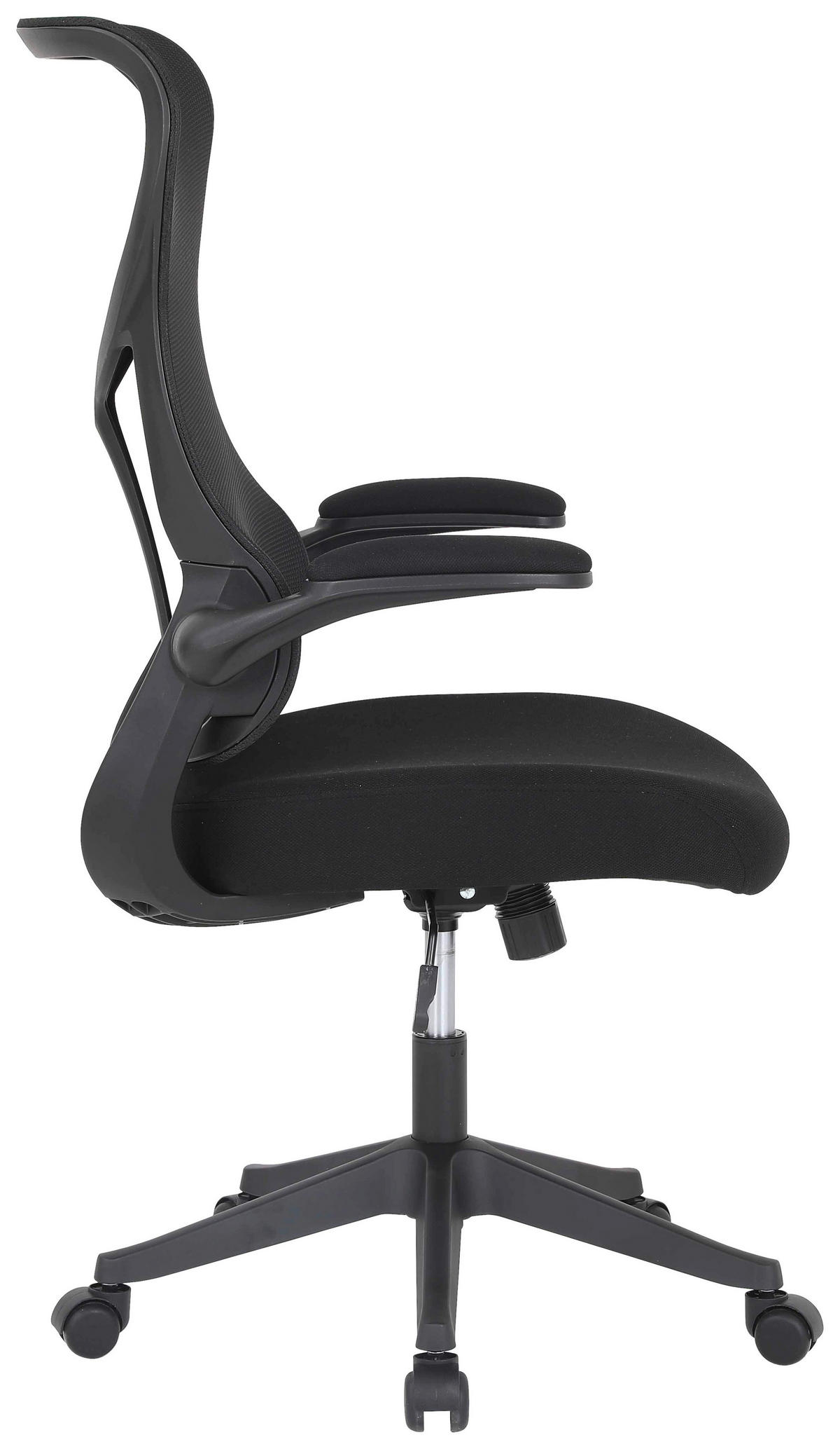 DREHSTUHL Netzbespannung Schwarz  - Schwarz, MODERN, Holz/Kunststoff (65/108/116/66cm) - MID.YOU