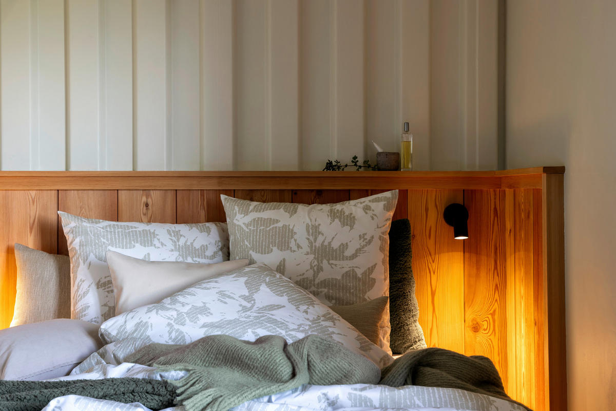 BETTWÄSCHESET Satin 160/210 cm  65 cm/100 cm  - Graugrün, Basics, Textil (160/210cm) - Novel