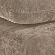 ECKSOFA Graubraun Chenille Rückenkissen, Bettkasten, Schlaffunktion, Rücken echt, Armteilverstellung, Liegefläche im Originalstoff  - Graubraun/Silberfarben, KONVENTIONELL, Holz/Textil (187/293cm) - Carryhome