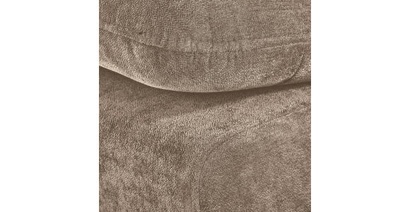 ECKSOFA Graubraun Chenille Rückenkissen, Bettkasten, Schlaffunktion, Rücken echt, Armteilverstellung, Liegefläche im Originalstoff  - Graubraun/Silberfarben, KONVENTIONELL, Holz/Textil (187/293cm) - Carryhome