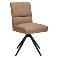 STUHL Echtleder Braun  - Schwarz/Braun, Design (48/91/67cm) - Moderano
