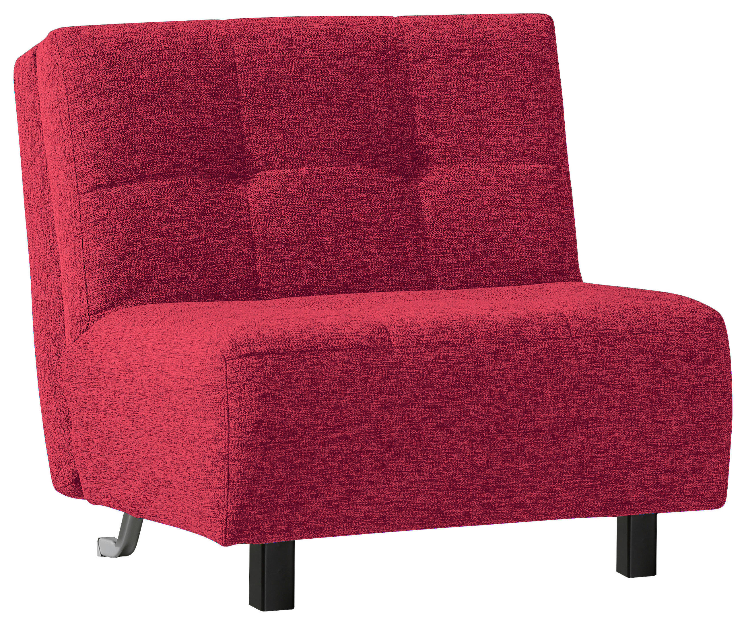 SCHLAFSESSEL Juice Flachgewebe Rot    - Rot/Schwarz, Design, Textil/Metall (85/92/102cm) - Novel