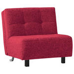 SCHLAFSESSEL Juice in Flachgewebe Rot  - Rot/Schwarz, Design, Textil/Metall (85/92/102cm) - Novel