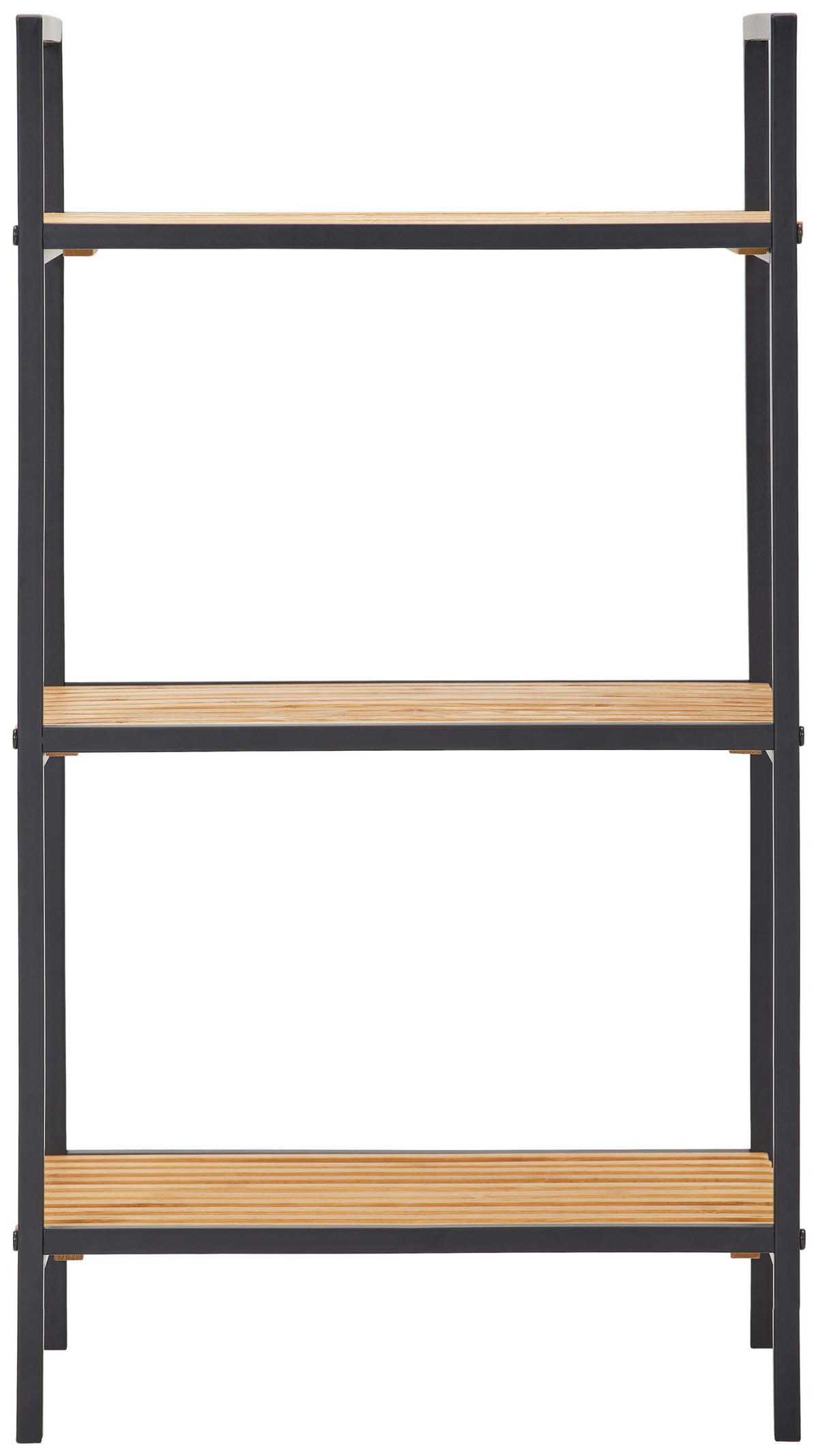 REGAL Braun, Naturfarben, Schwarz  - Schwarz/Braun, Design, Naturmaterialien/Metall (39/70/32,5cm) - Xora