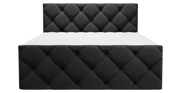 BOXBETT 200/200 cm in Schwarz - Schwarz, KONVENTIONELL, Kunststoff/Textil (200/200cm) - Carryhome