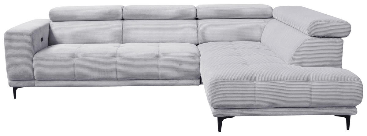 ÜLŐGARNITÚRA textil szürke  - fekete/szürke, Basics, textil (304/210cm) - Xora