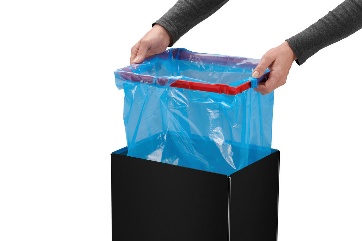 ABFALLSAMMLER BIG-BOX SWING XL 52 L  - Schwarz, Basics, Kunststoff/Metall (33,9/76,3/26cm) - Hailo