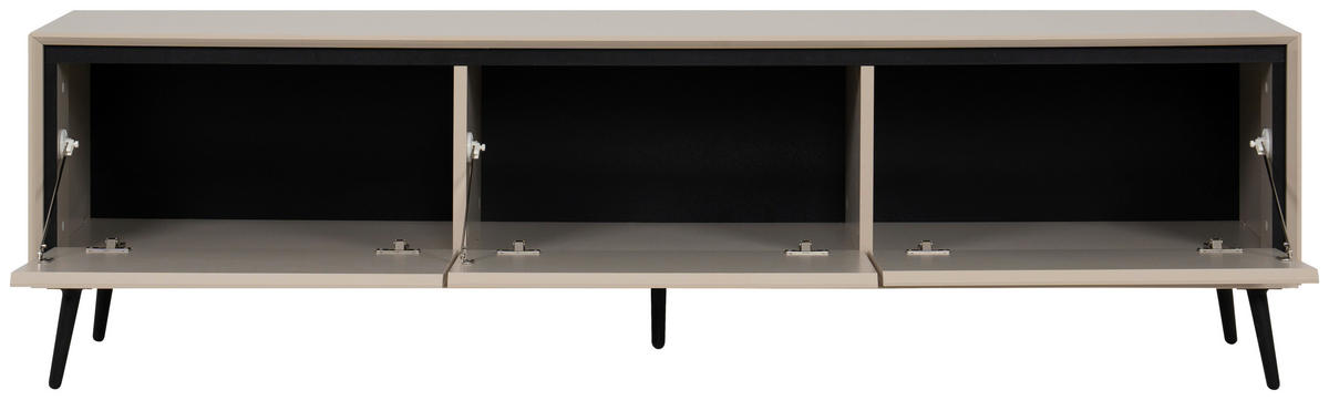 LOWBOARD  in 175/50/38 cm  - Sandfarben/Schwarz, Konventionell, Holzwerkstoff/Kunststoff (175/50/38cm) - Livetastic