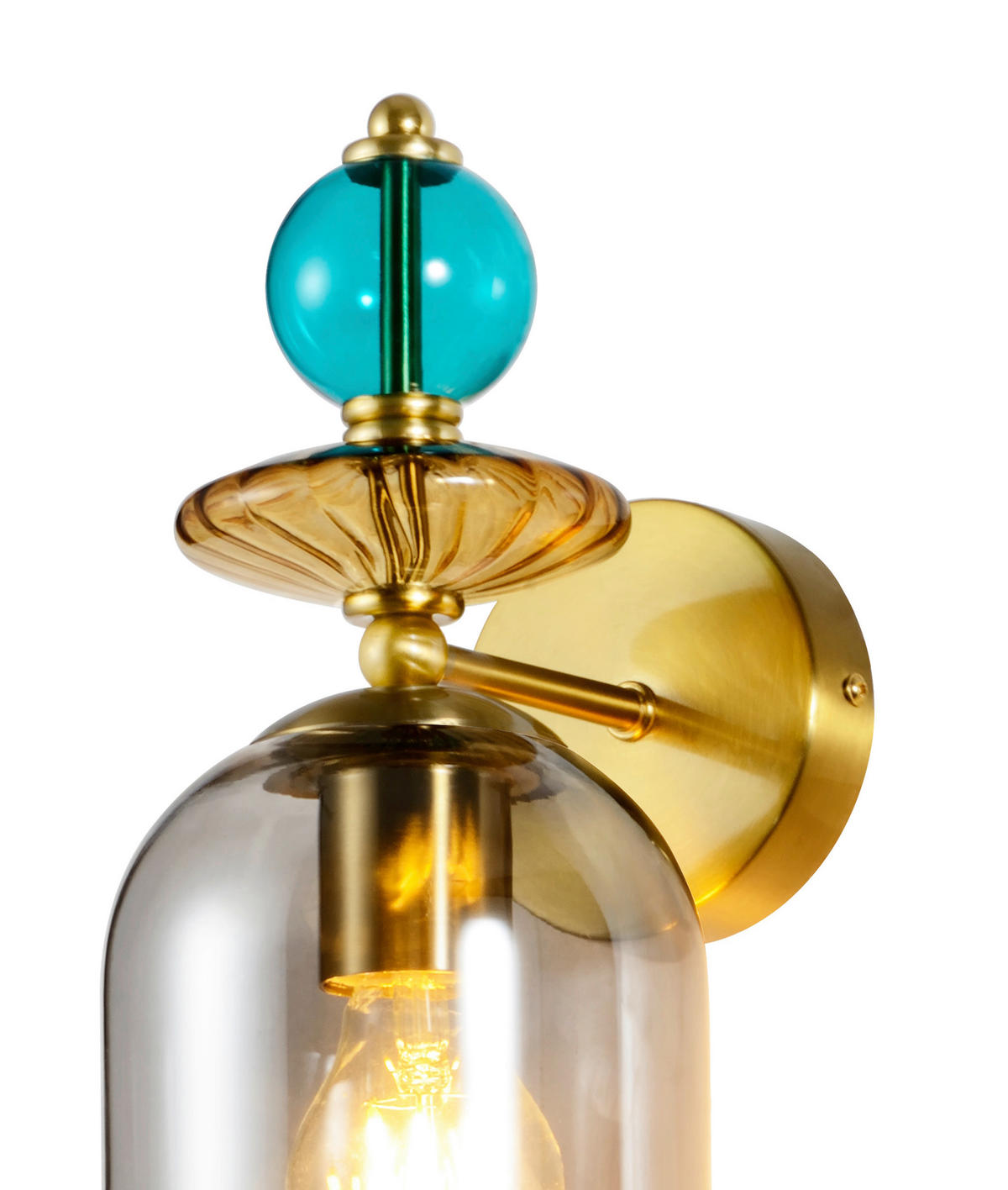 WANDLEUCHTE Tropea  32.5/13/17.5 cm  - Grau, Design, Glas (32.5/13/17.5cm)