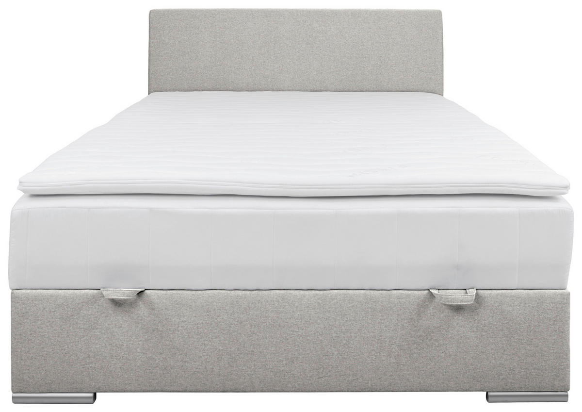 BOXBETT 140/200 cm  in Ecru  - Chromfarben/Ecru, KONVENTIONELL, Kunststoff/Textil (140/200cm) - Boxxx