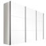 SCHWEBETÜRENSCHRANK in Weiß - Alufarben/Weiß, Design, Glas/Holzwerkstoff (300/216/68cm) - Hom`in SCHWEBETÜRENSCHRANK in Weiß - Alufarben/Weiß, Design, Glas/Holzwerkstoff (300/216/68cm) - Hom`in