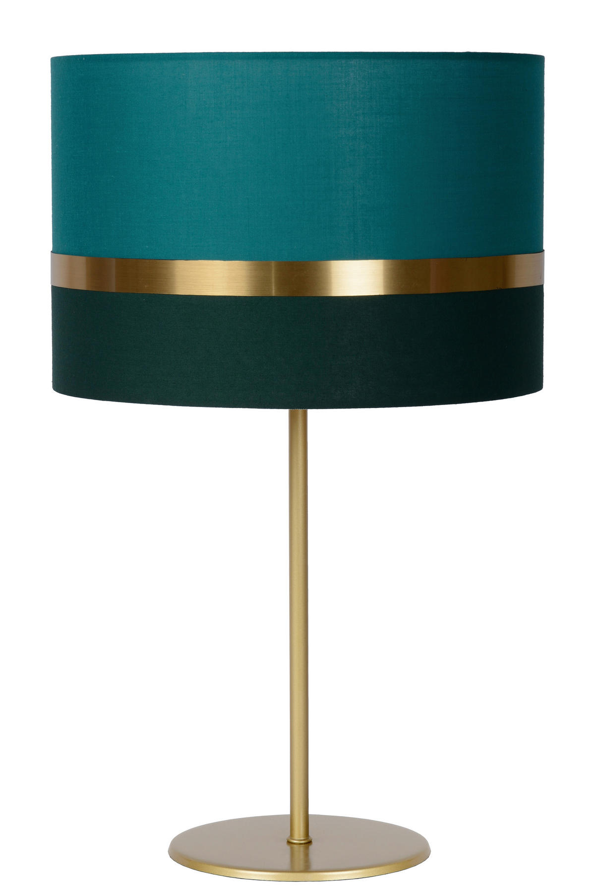 TISCHLEUCHTE 30/30/50 cm   - Goldfarben/Grün, Design, Textil/Metall (30/30/50cm) - Lucide