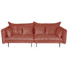 2-SITZER-SOFA Cord Koralle  - Koralle/Schwarz, Design, Kunststoff/Textil (262/91/115cm) - MID.YOU