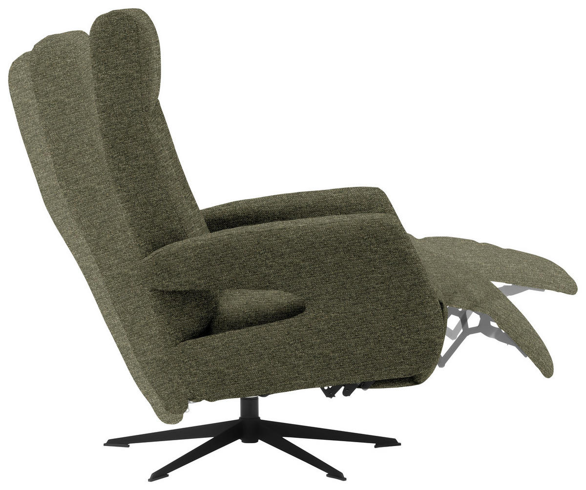 RELAXSESSEL in Textil Grün  - Schwarz/Grün, Design, Textil/Metall (74/105/82cm) - Welnova
