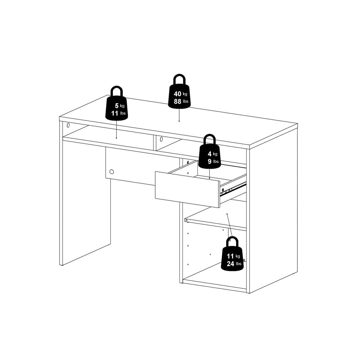 SCHREIBTISCH 149/48,2/156,2 cm Weiss Hochglanz Stauraum  - Weiss Hochglanz, Modern, Holzwerkstoff (149/48,2/156,2cm) - P & B