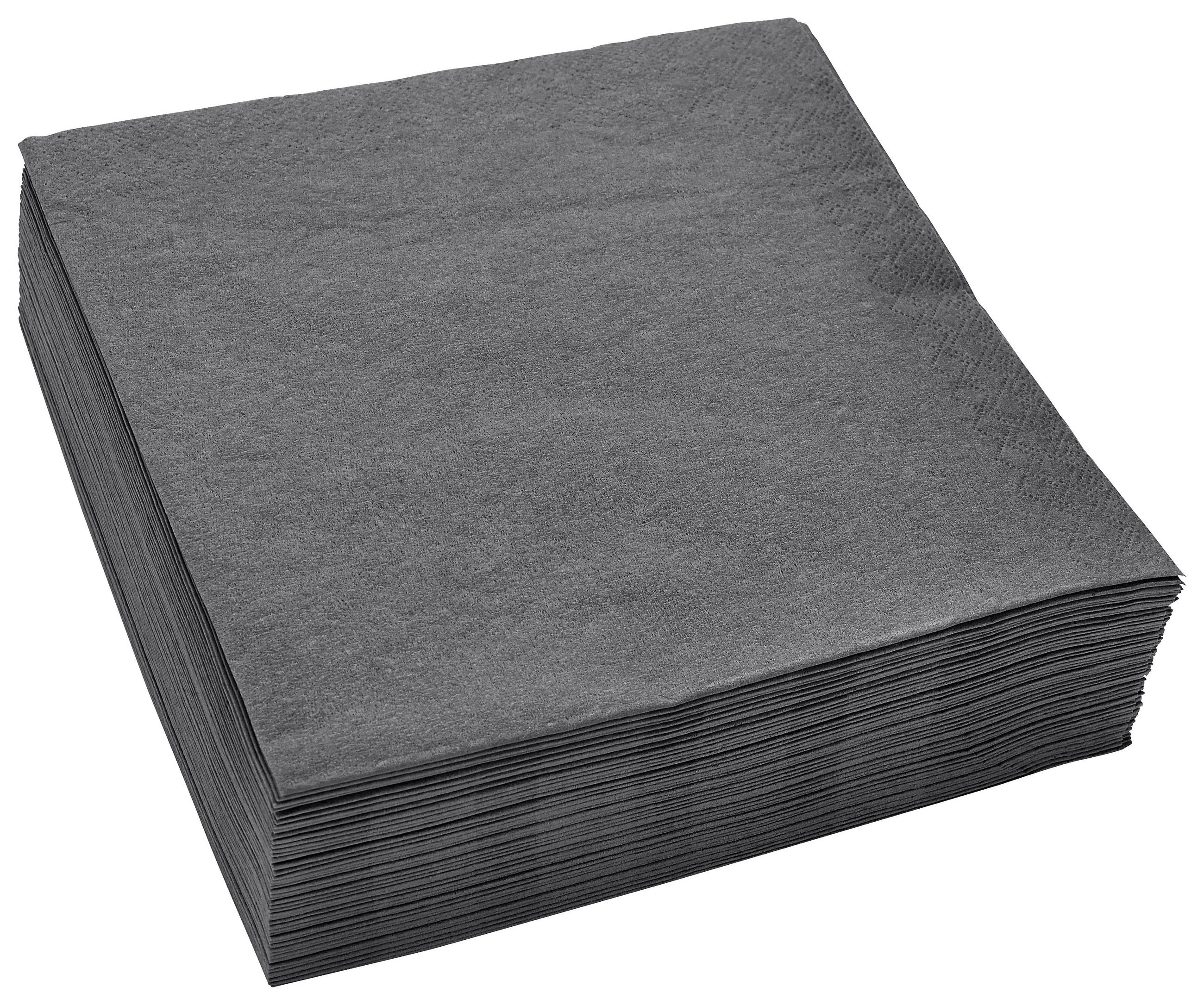 UBROUSEK 50 KS - tmavě šedá, Basics, papír (41,5/41,5cm) - Xxxlpack