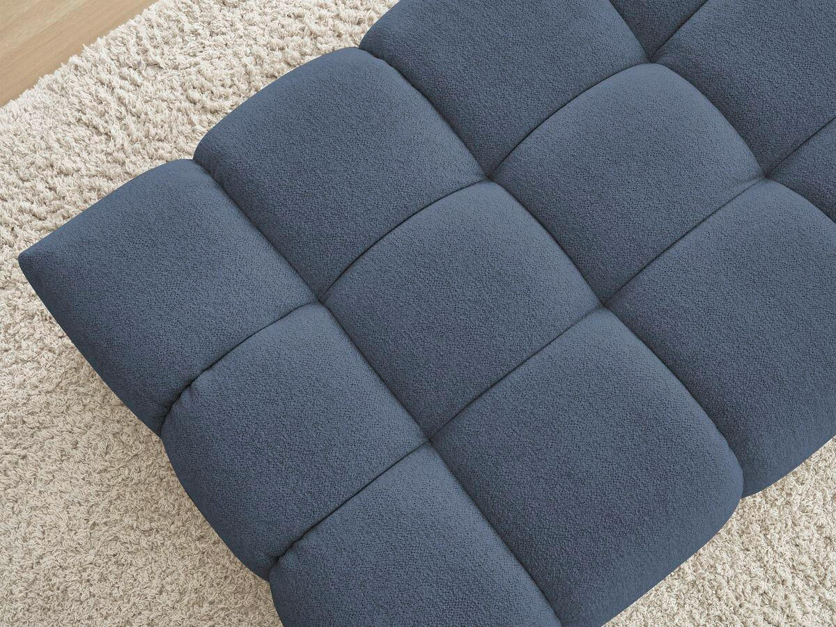 HOCKER EVEREST Flachgewebe Dunkelblau  - Schwarz/Dunkelblau, MODERN, Kunststoff/Textil (166/100/40cm)