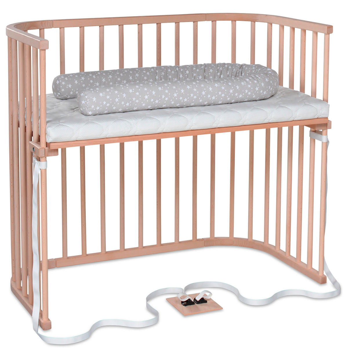 BEISTELLBETT 110/62/96,50 cm  - Naturfarben, Basics, Holz (110/62/96,50cm) - Babybay
