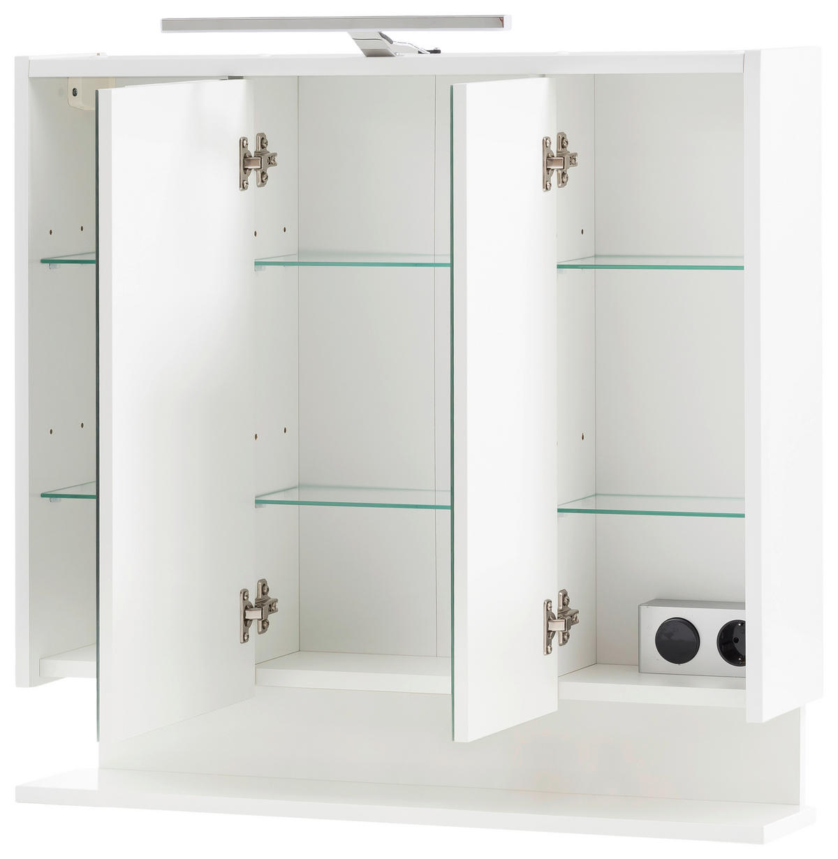 SPIEGELSCHRANK 74,5/71,4/16 cm  - Weiß, Basics, Glas/Holzwerkstoff (74,5/71,4/16cm) - Stylife