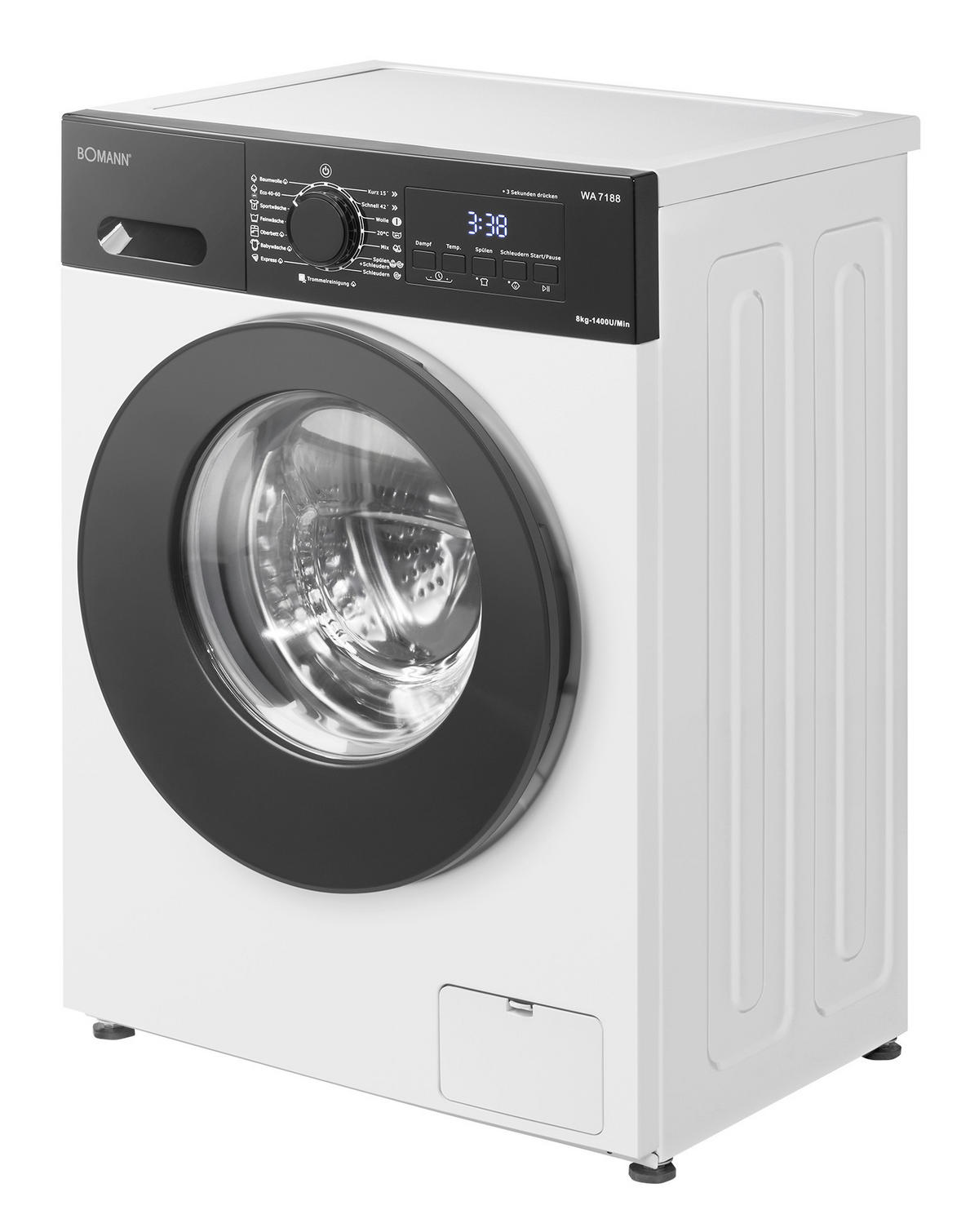 WASCHMASCHINE WA 7188  - Weiß, Trend, Metall (59,5/85,0/48,0cm) - Bomann