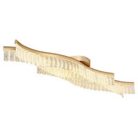 LED MENNYEZETI LÁMPA - aranyszínű/átlátszó, Design, műanyag/fém (108/18/13cm) - Globo