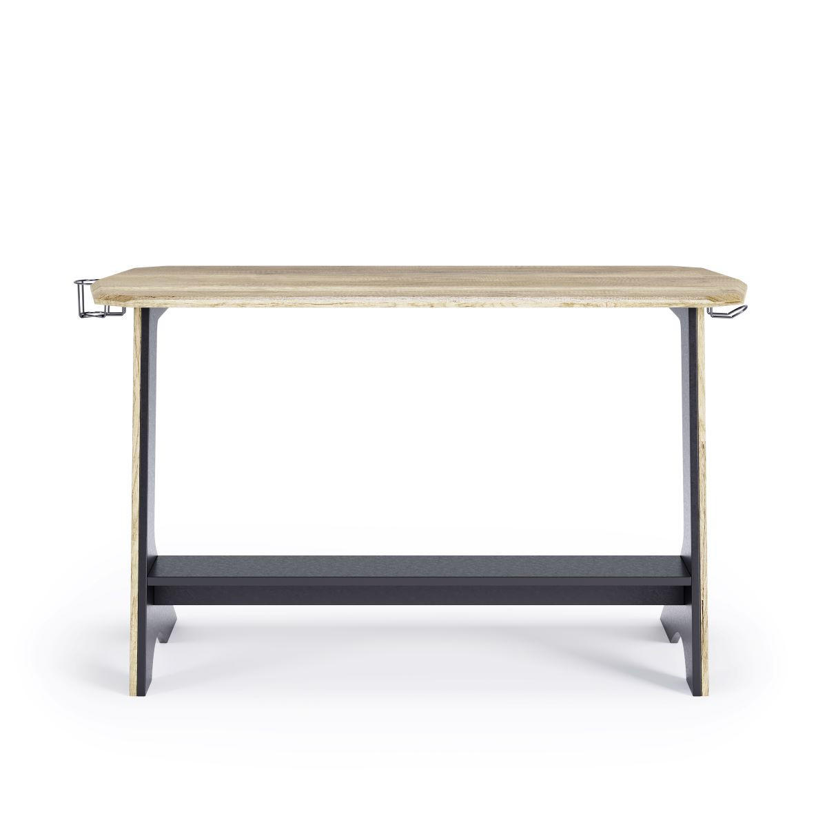 Mid.you Schreibtisch Jersey Schwarz, Eiche 75x60x141 cm