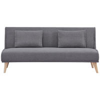 SCHLAFSOFA in Webstoff Grau  - Naturfarben/Grau, Design, Holz/Textil (180/82/83cm) - MID.YOU