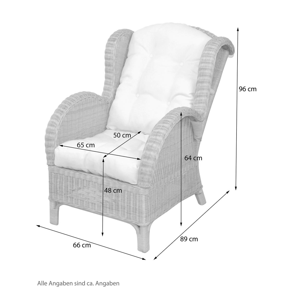 SESSEL Braun    - Creme/Braun, Natur, Holz/Textil (89/66/96cm) - MID.YOU